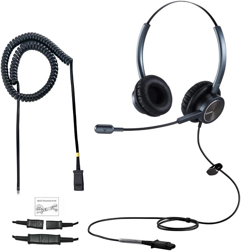 Office Deskphone Landline Telephone Headset with Microphone H85009