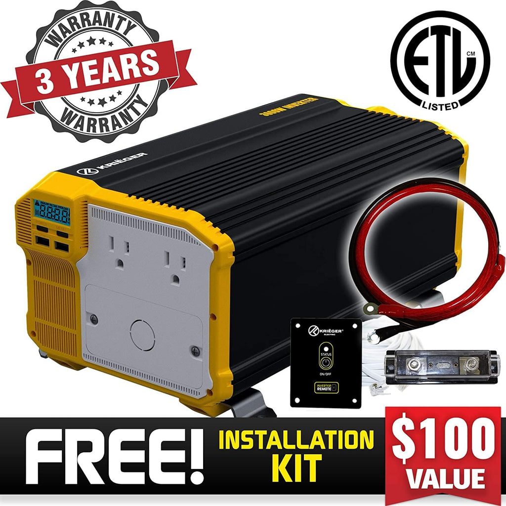 3000 Watts 12V to 110V Modified Sine Wave Power Inverter U798