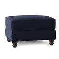 Rectangle Standard Ottoman Sunbrella Canvas Navy Black Walnut C9978