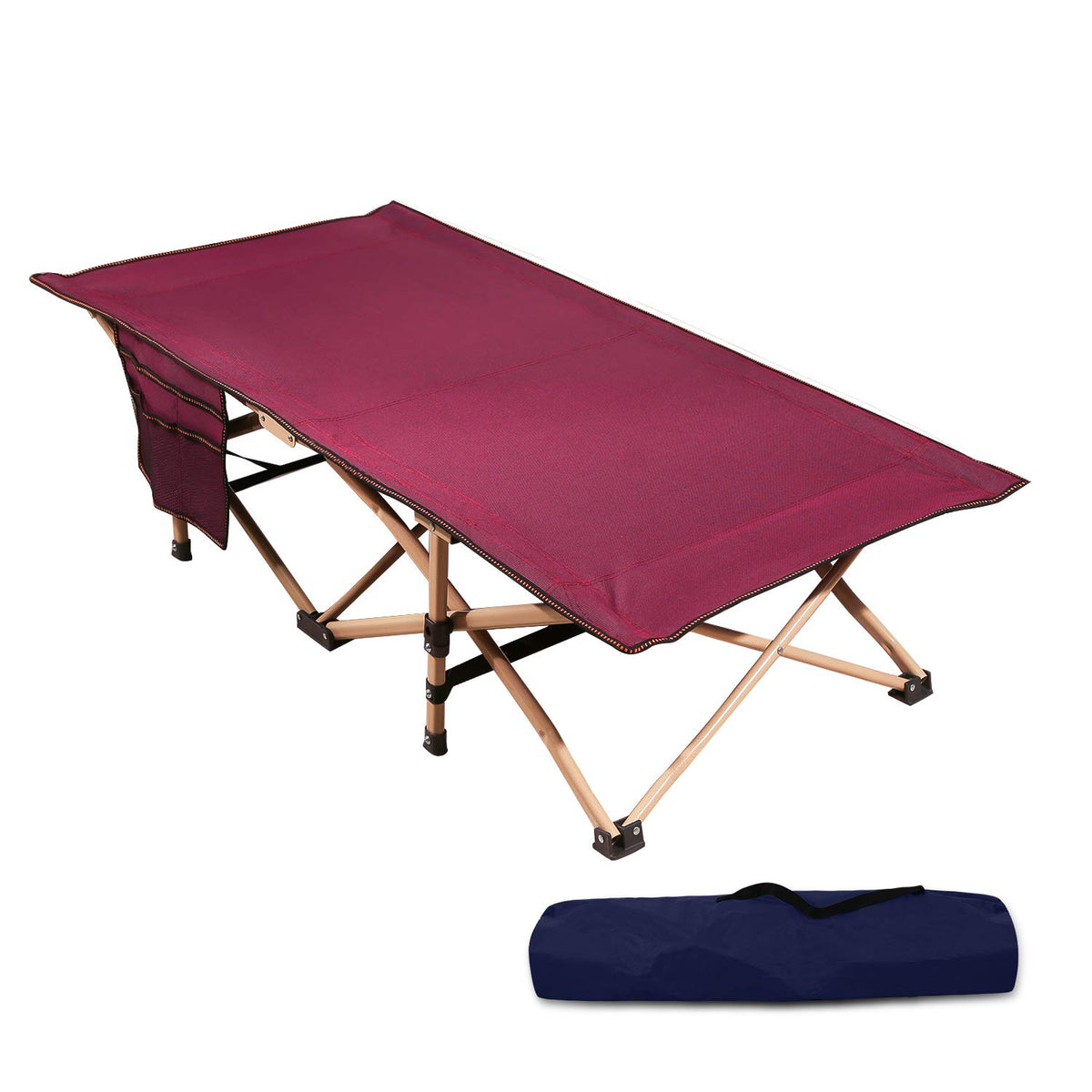 Extra Long Folding Kids Cot Bed 75''x26'' D646374