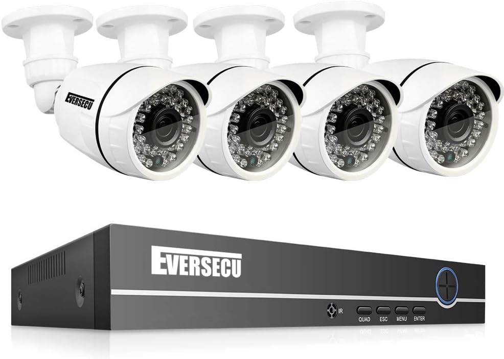 8 Channel Wired Security Camera System 1080P DVR with 8 Weatherproof Cameras P797