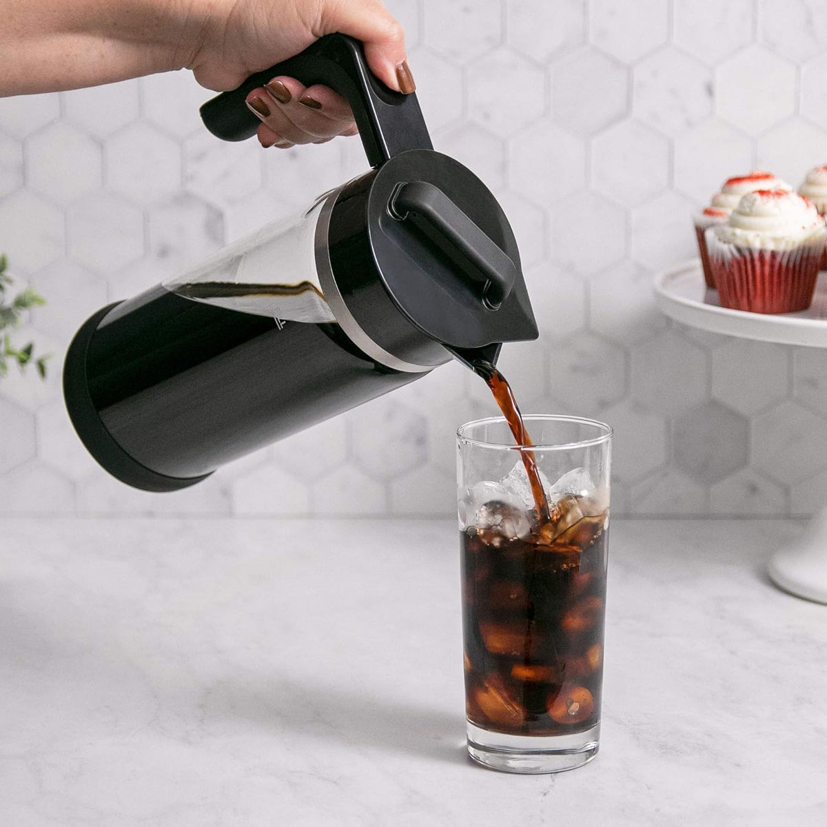 Cold Brew Electric Coffee Maker 1.1 Liter Glass Carafe O43797