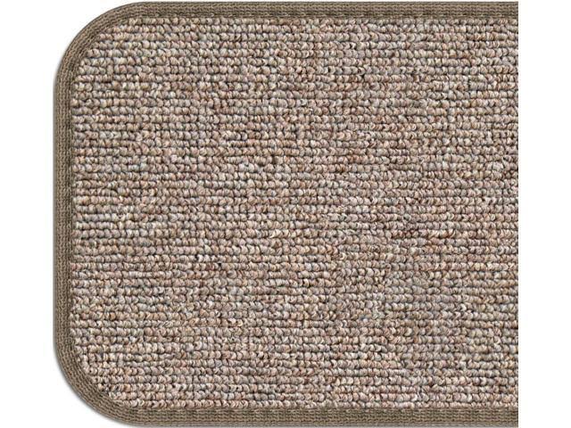 Set of 15 Adhesive Carpet Stair Treads Pebble Beige 9 in. x 36 in. B754