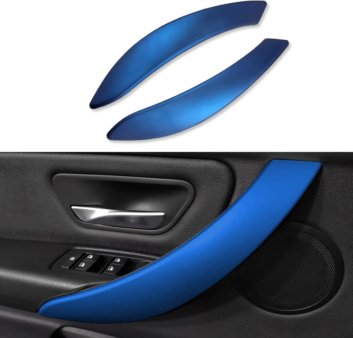 Car Multimedia Buttons Panel Cover Sticker Decals Molding Trim ABS Kit Silver Pack of 2 B673617