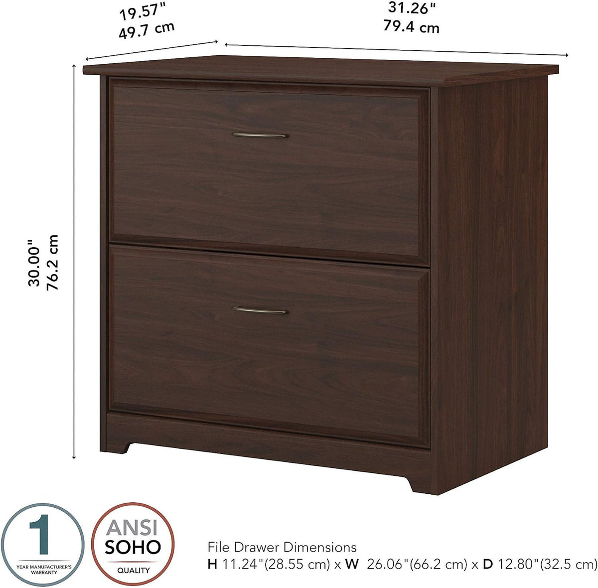 Modern Walnut Lateral File K551
