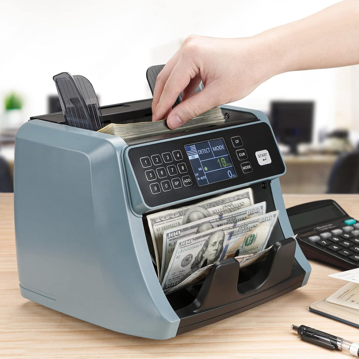 Money Counter Machine with UV/IR/MG/DD Detection U593