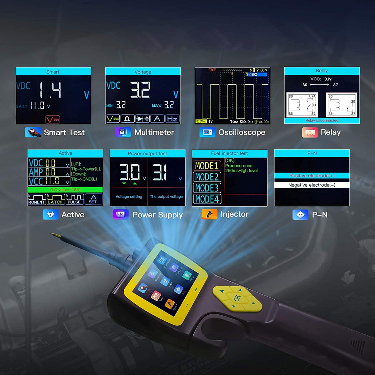 Car Electrical Circuit Tester with 2.4 LCD Display Z288