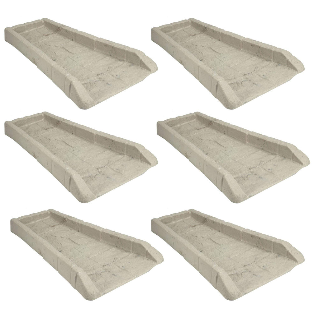Light Taupe Decorative Rain Gutter Downspout Splash Block 6 Pack B15756