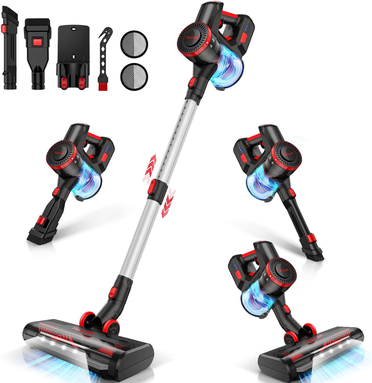 Cordless Vacuum Cleaner, 4.3lb Lightweight Stick Vac with 22000pa Suction, 40 Min Runtime, Black F31885