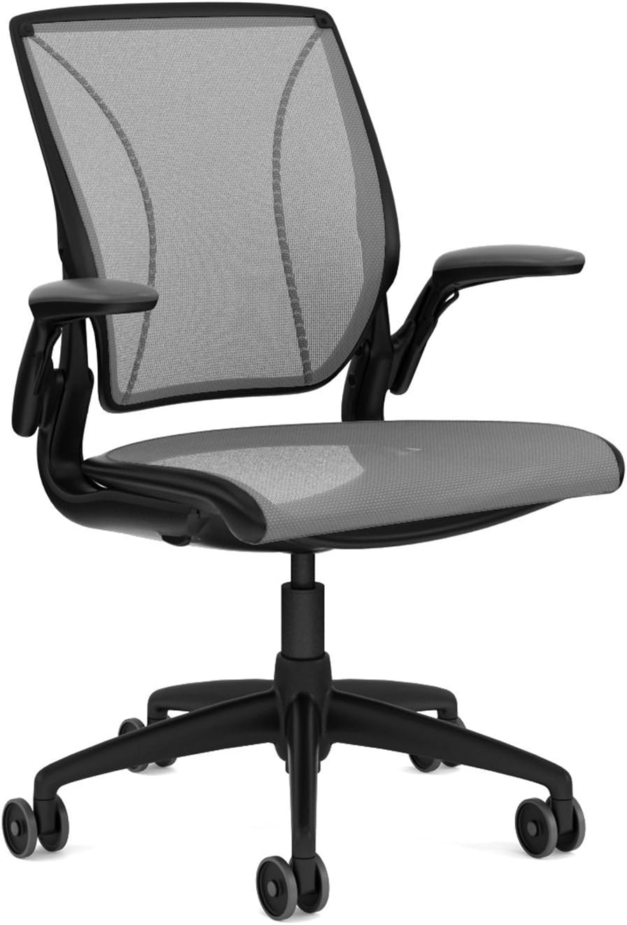 Black Task Chair with Adjustable Arms V564