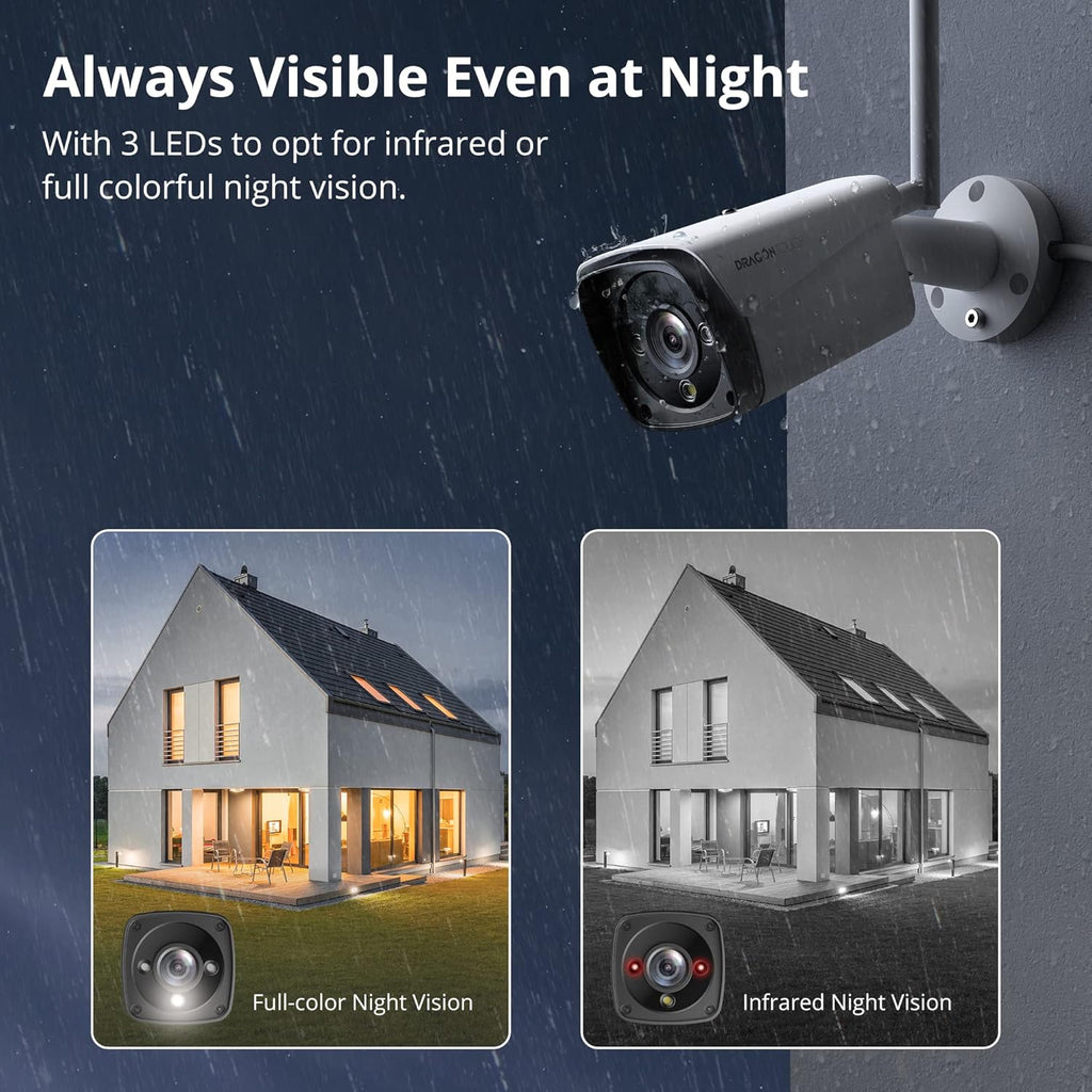 3MP WiFi Security Camera System with Color Night Vision Z23133