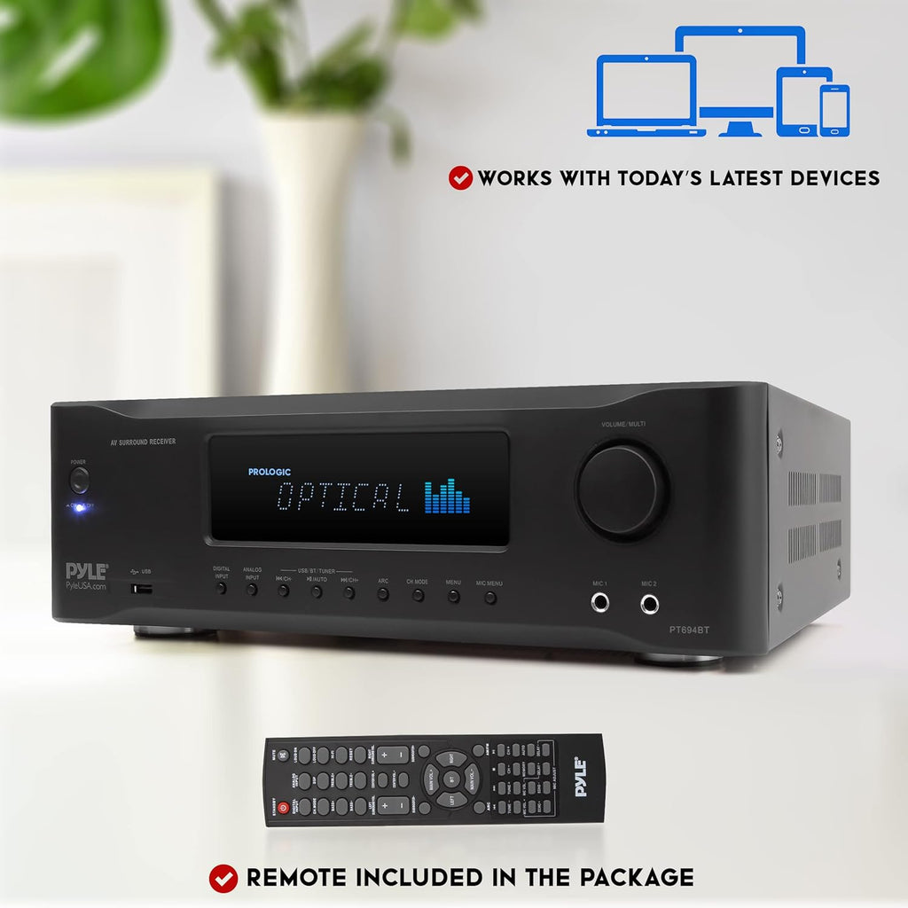 5.2-Channel Bluetooth Stereo Amplifier 1000 Watt C7025