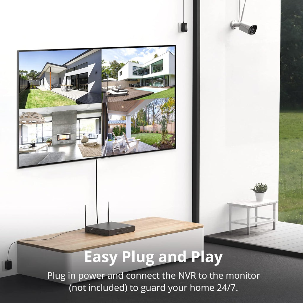 3MP WiFi Security Camera System with Color Night Vision Z23133
