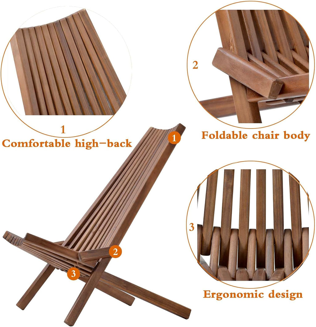 Acacia Folding Wooden Outdoor Chair L688157