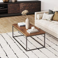 Walnut Acacia Veneer Metal Coffee Table J1293