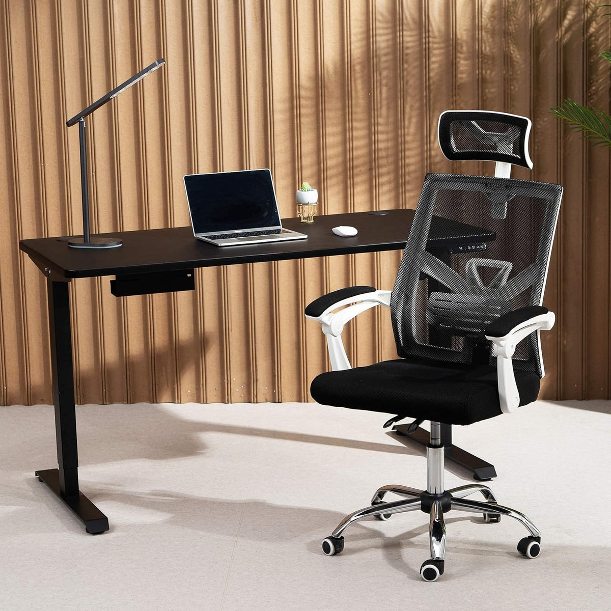 Black Ergonomic Mesh Office Chair with Lumbar Support V133