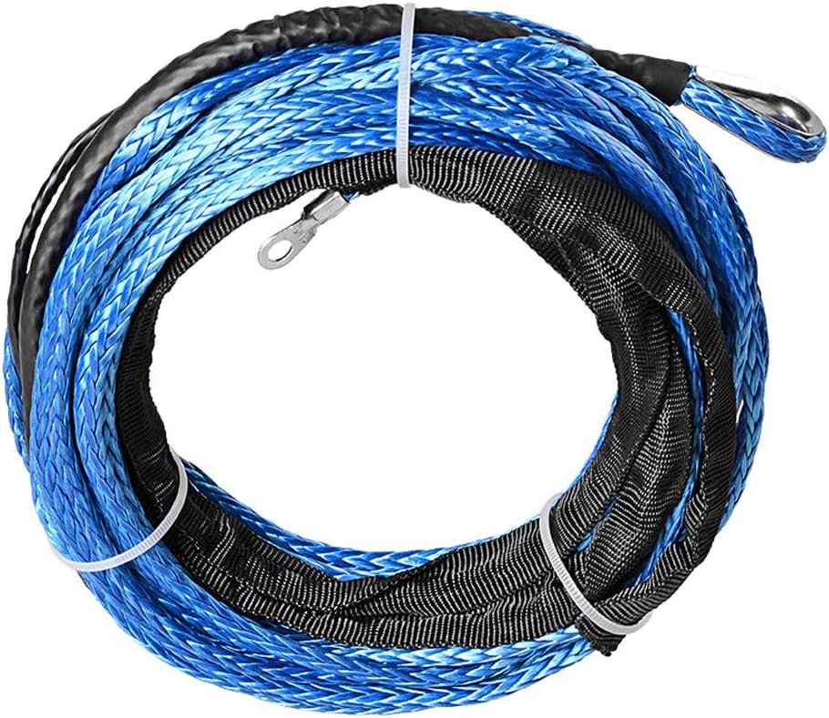 Black 3/8 inch Synthetic Winch Rope 20500LBs T91986