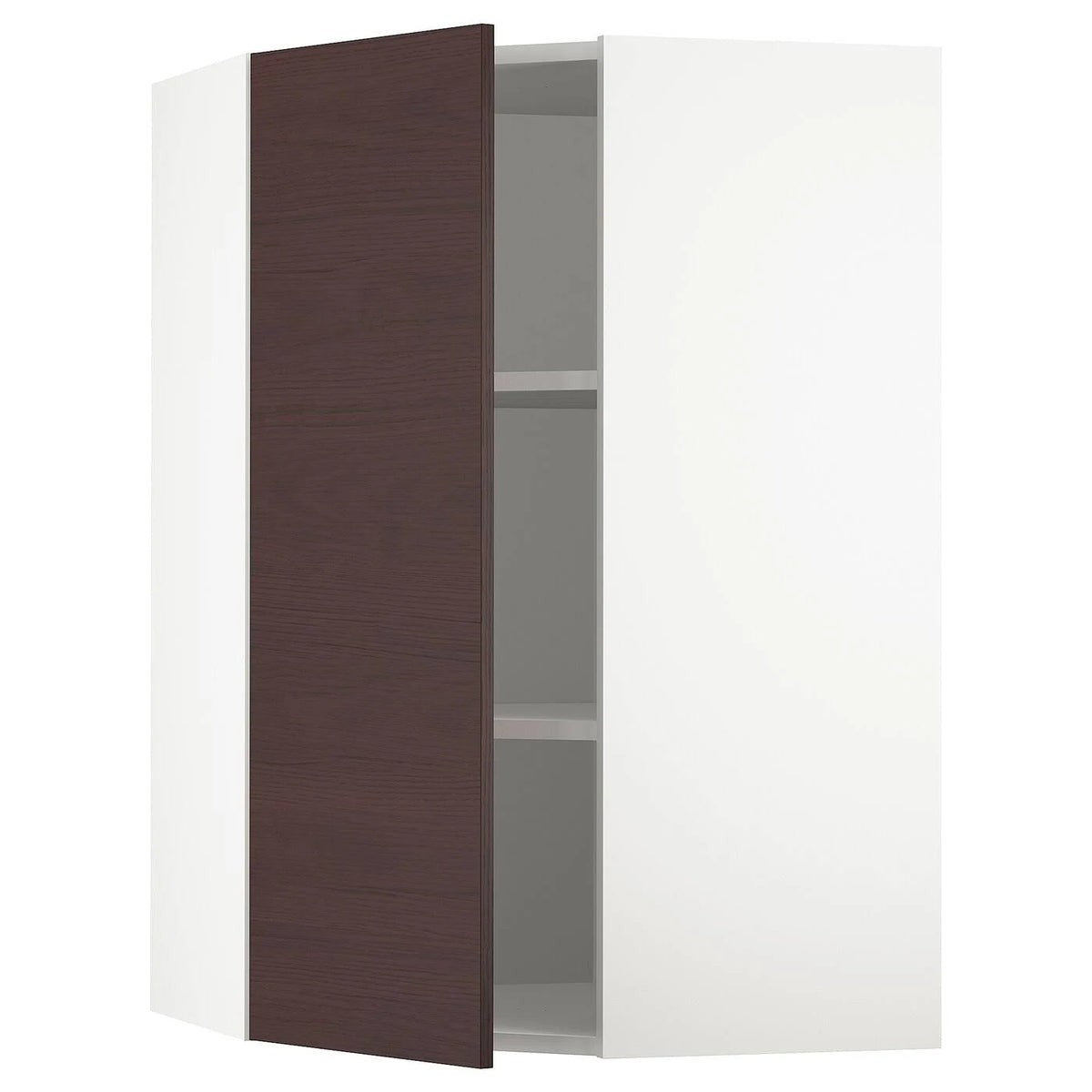 White Corner Wall Cabinet with Shelves V9173