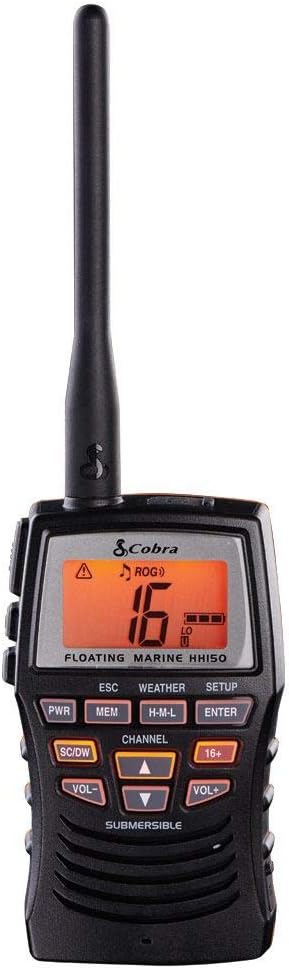 Floating Handheld VHF Radio 6 Watt Submersible Grey K36680