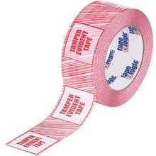Security Tape, Tamper Evident, 3x22 x 110 yds, Red/White, 24/Case K686