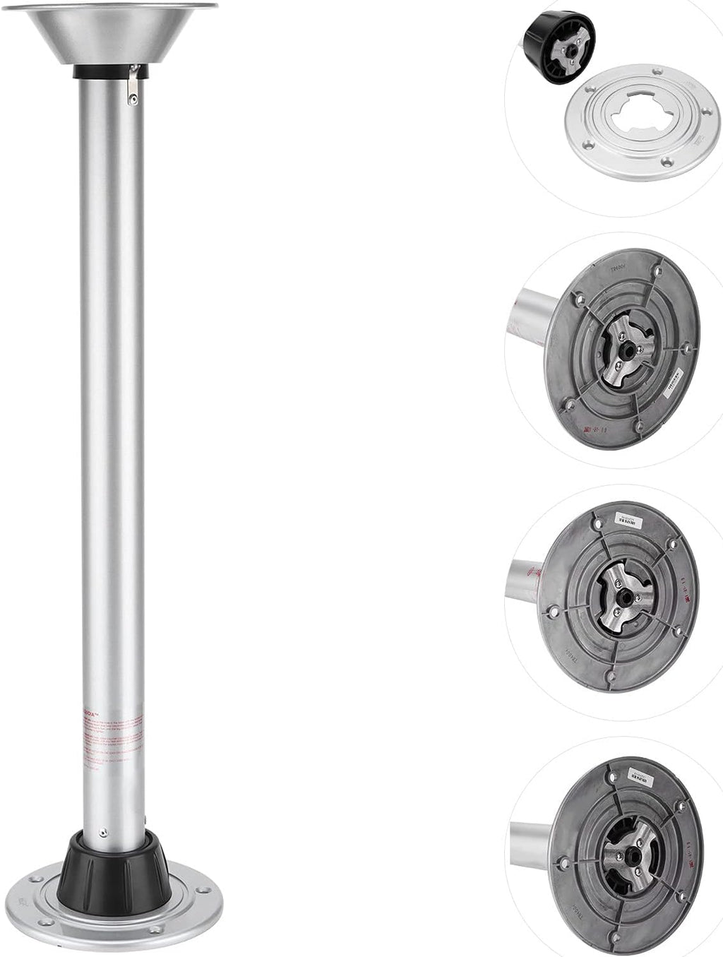 Height Adjustable Swivel Table Leg with Stable Base Ring S514874