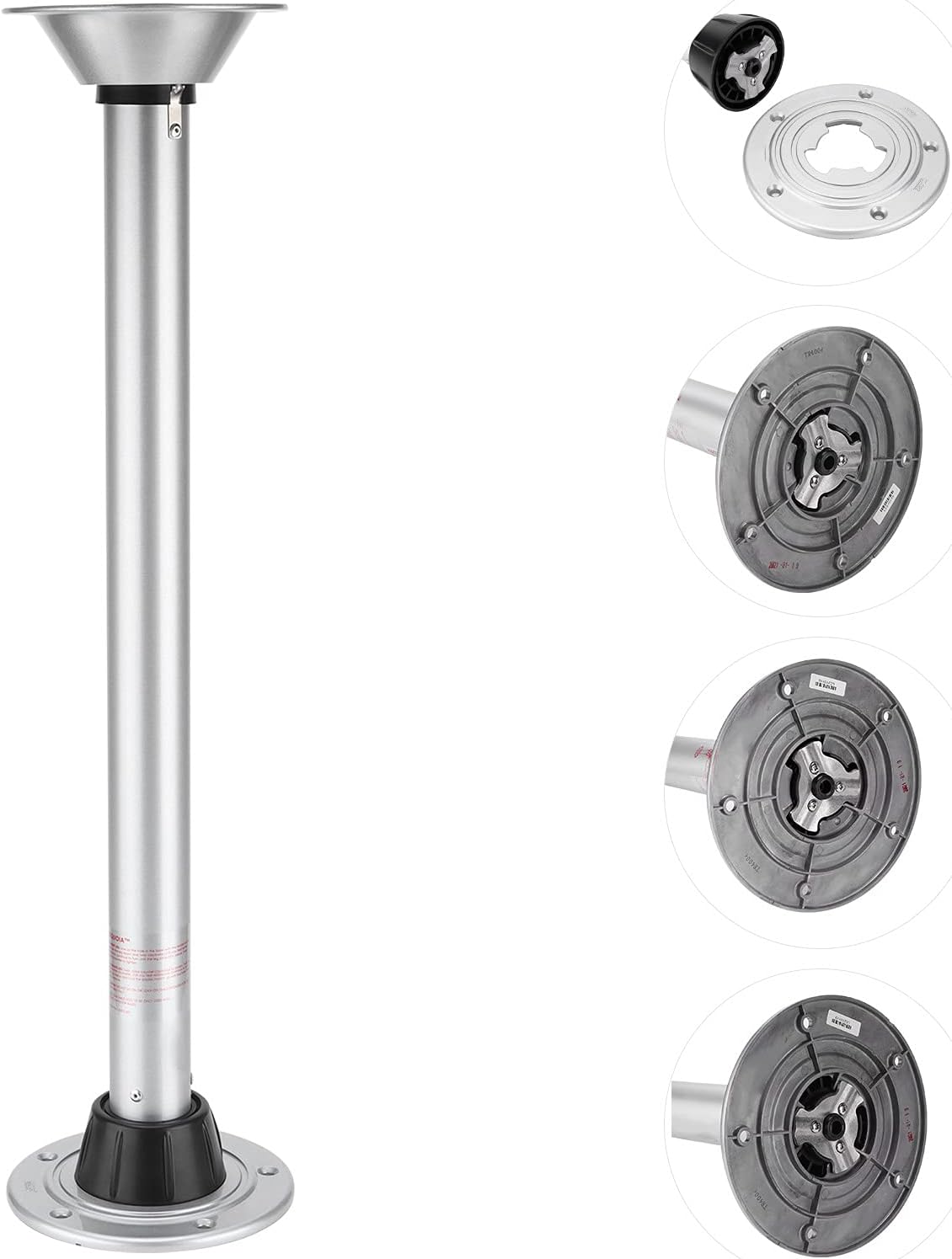 Height Adjustable Swivel Table Leg with Stable Base Ring S514874