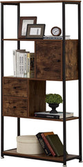 5 Tier Dark Brown Bookshelf H814918