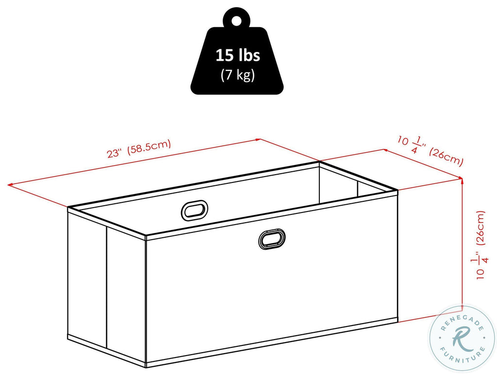 3-Pc Set Folding Bookcase with Fabric Basket D359150