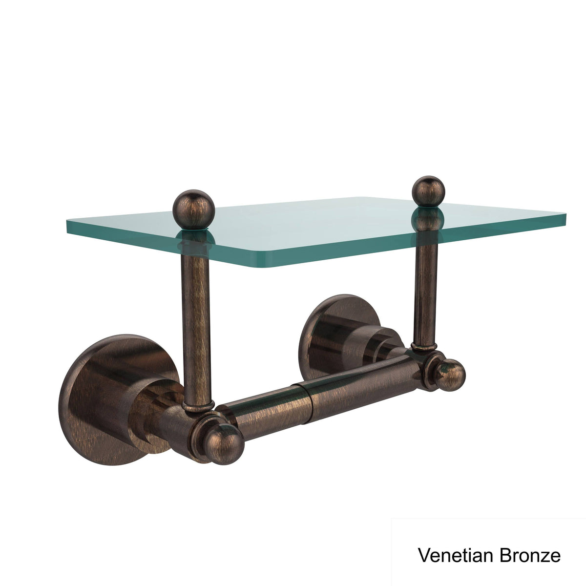 Toilet Tissue Holder with Glass Shelf I831