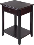 White Night Stand with USB Port N27852