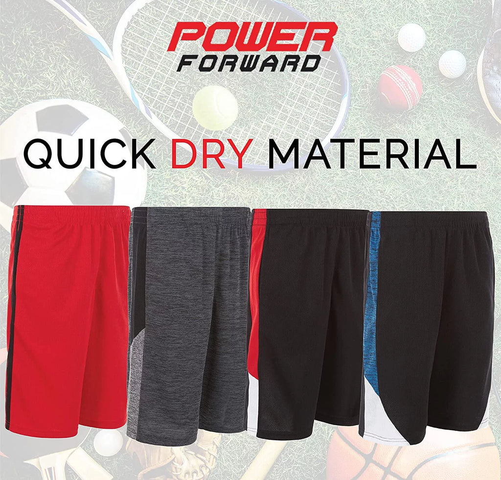4 Pack Boys Youth Lightweight Athletic Basketball Gym Shorts O52890