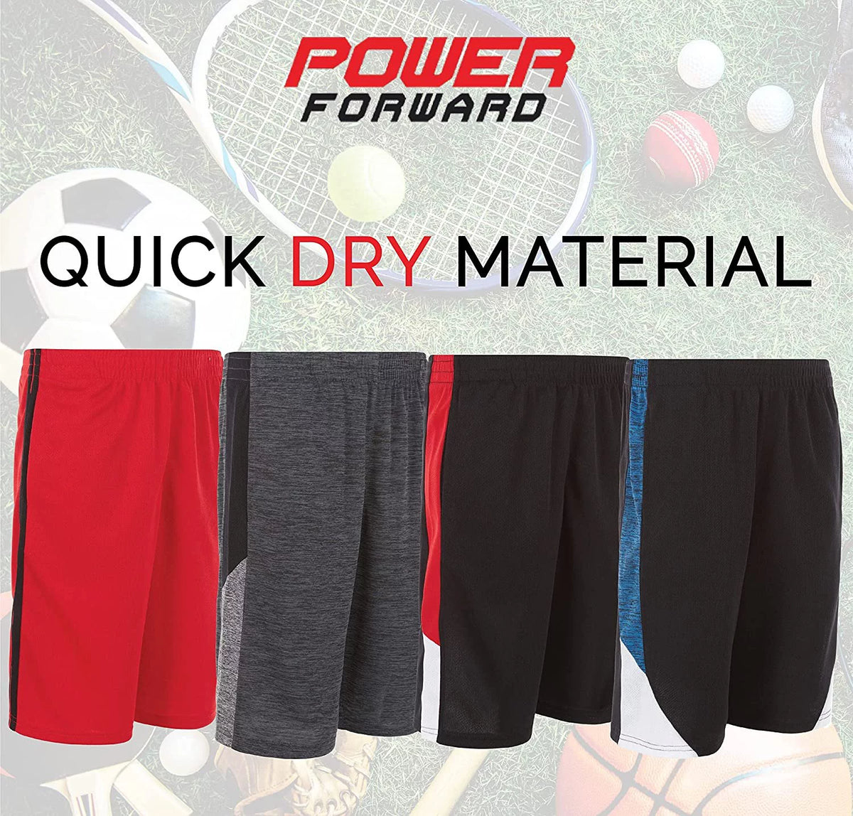 4 Pack Boys Youth Lightweight Athletic Basketball Gym Shorts O52890