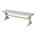 18" Solid Hardwood Bench Off White Q872459