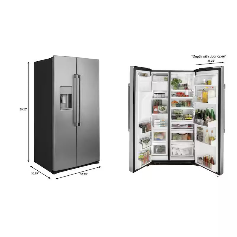 21.9 cu. ft. Side by Side Stainless Steel Refrigerator O10315
