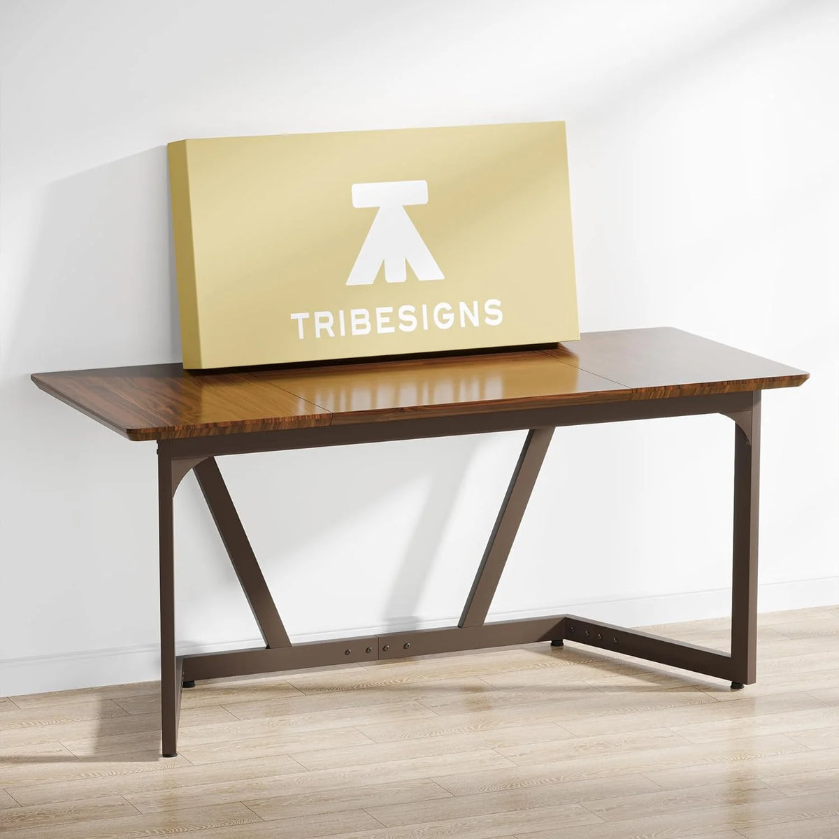 55 Inch Walnut Computer Desk Z139