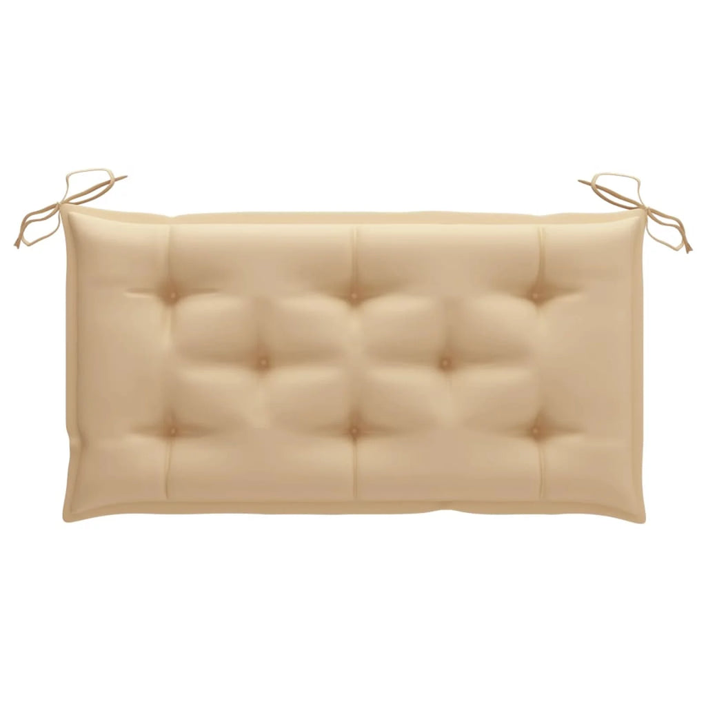 Beige Cushion Teak Wood Patio Bench Z515