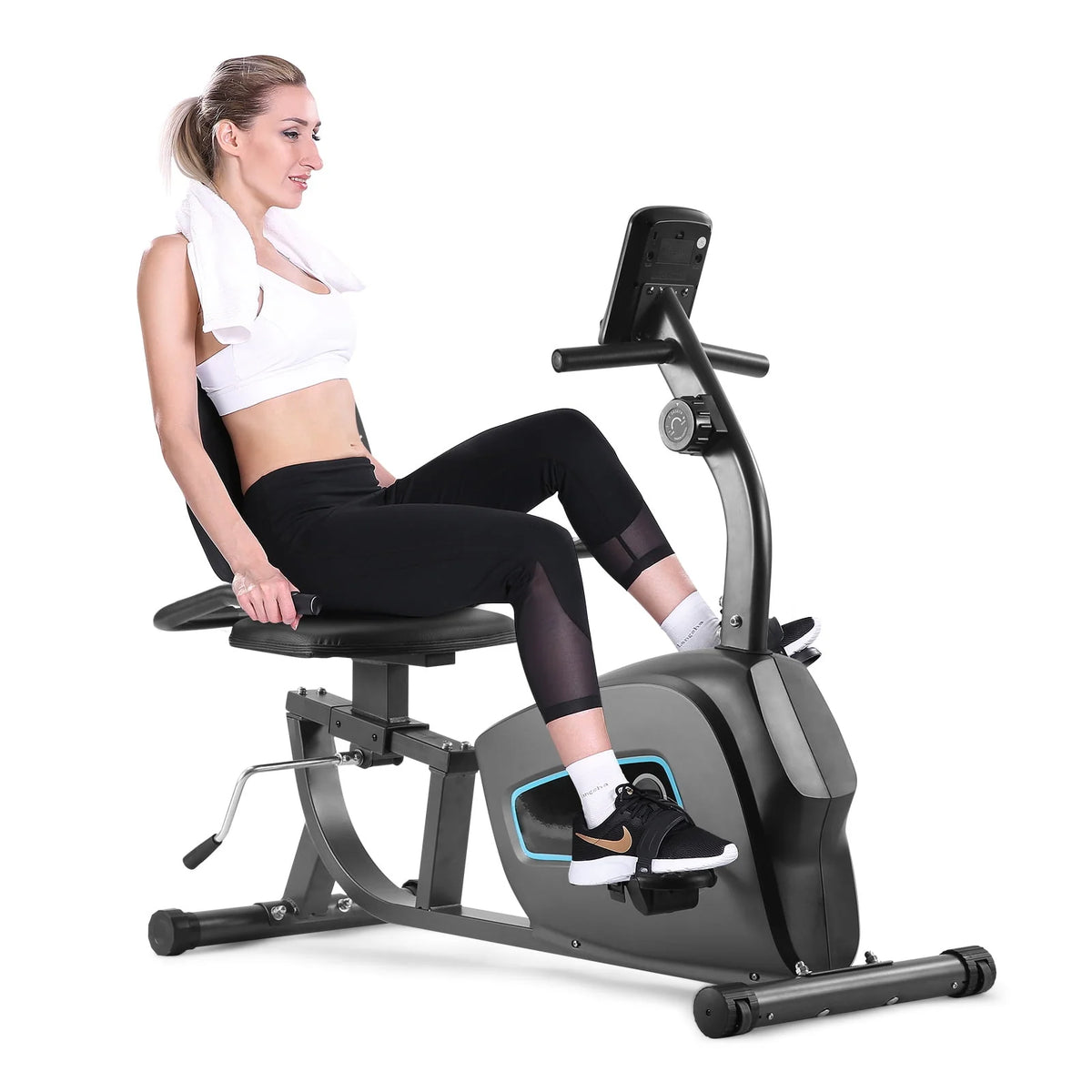 Indoor Recumbent Exercise Bike with Adjustable Seat H270782
