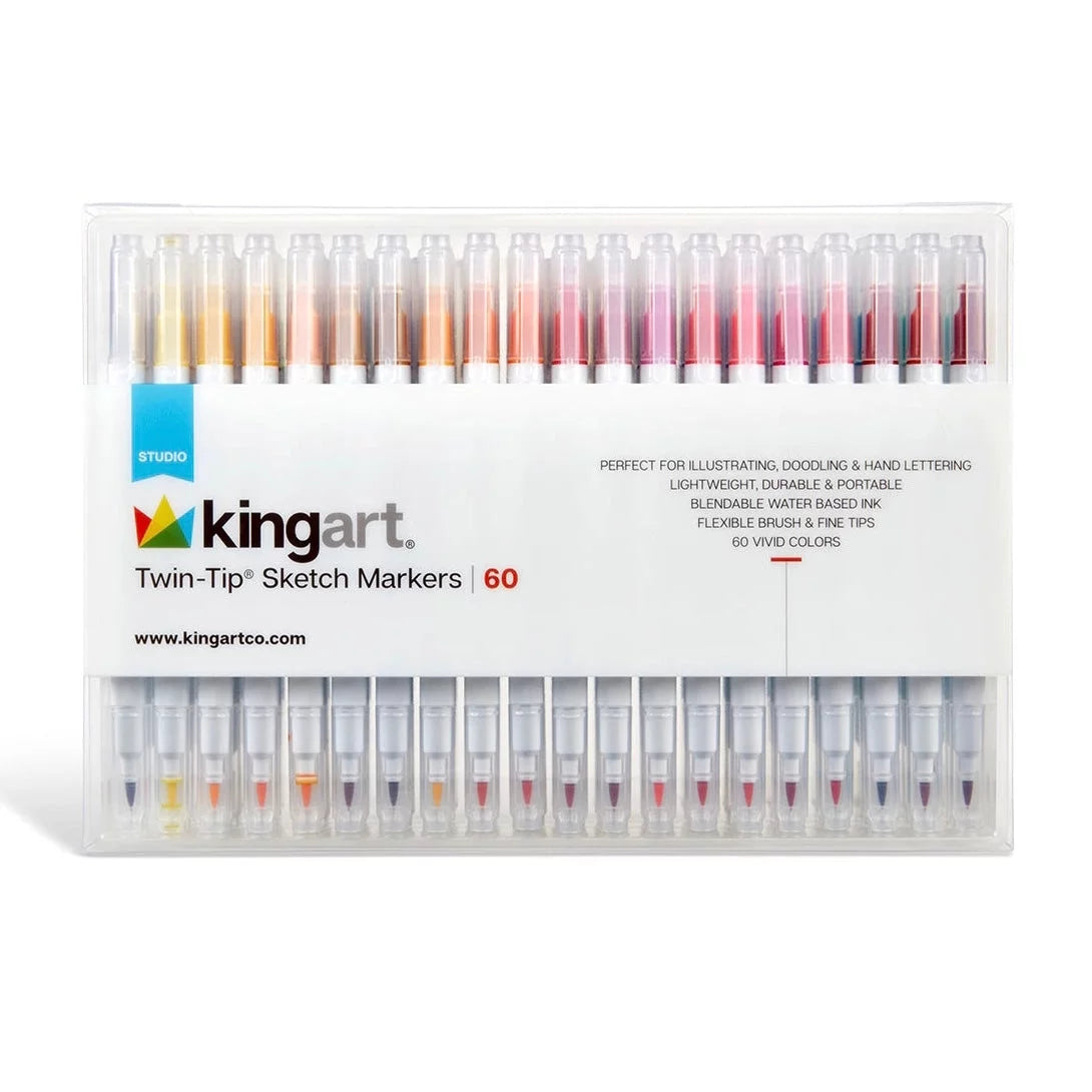 Set of 60 Twin-Tip Sketch Markers S74041
