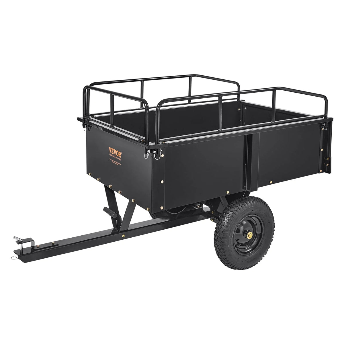 750 lbs 15 Cu. Ft Steel Utility Trailer with Removable Sides F93554