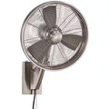 15 in. Indoor/Outdoor Brushed Nickel Wall Mount Fan R234