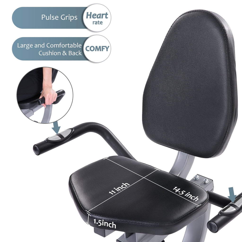 Indoor Recumbent Exercise Bike with Adjustable Seat H270782
