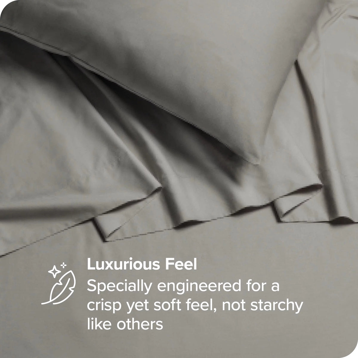 Organic Cotton Percale Sheet Set King Light Gray W970771