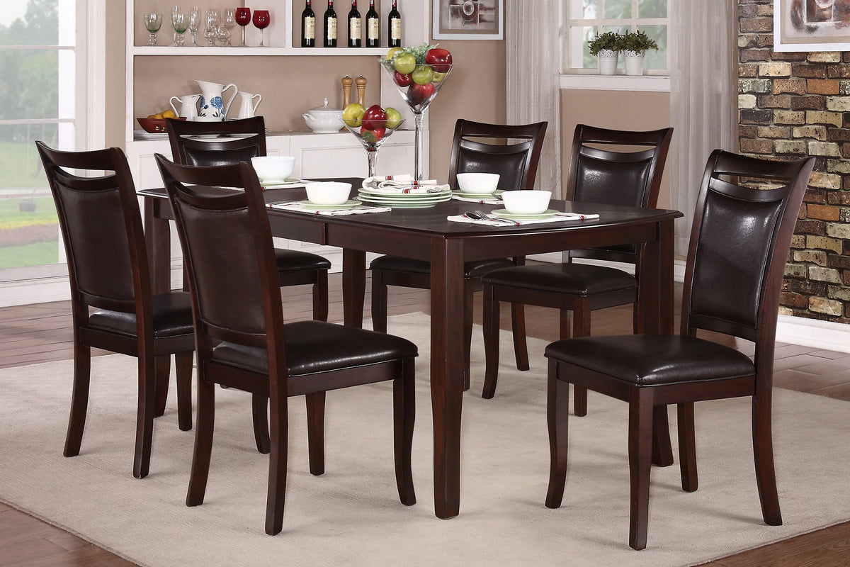 Dark Cherry Mango Veneer Wood Dining Table G229