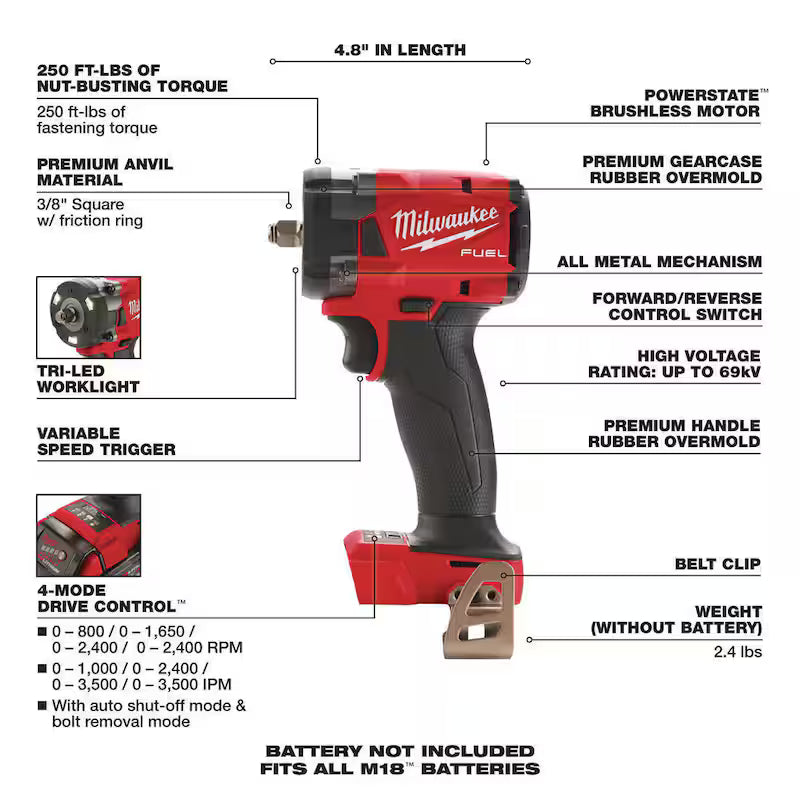 Cordless 3/8 in. Impact Wrench with Socket Set (14-Piece) K3717