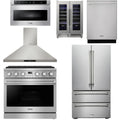 36 Gas Range, Range Hood, Refrigerator, Dishwasher, Microwave and Wine Cooler U73122