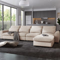 Beige 5 Seat L-Shape Sectional Sofa K699749