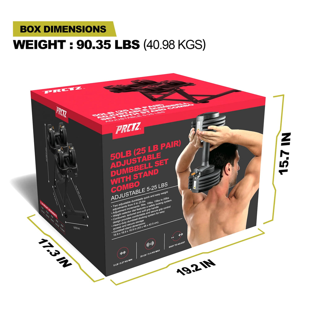 10-30lb Adjustable Dumbbell Pair with Stand W68487