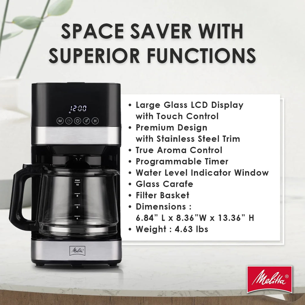 Glass 10 Cup Programmable Drip Coffee Maker X7594
