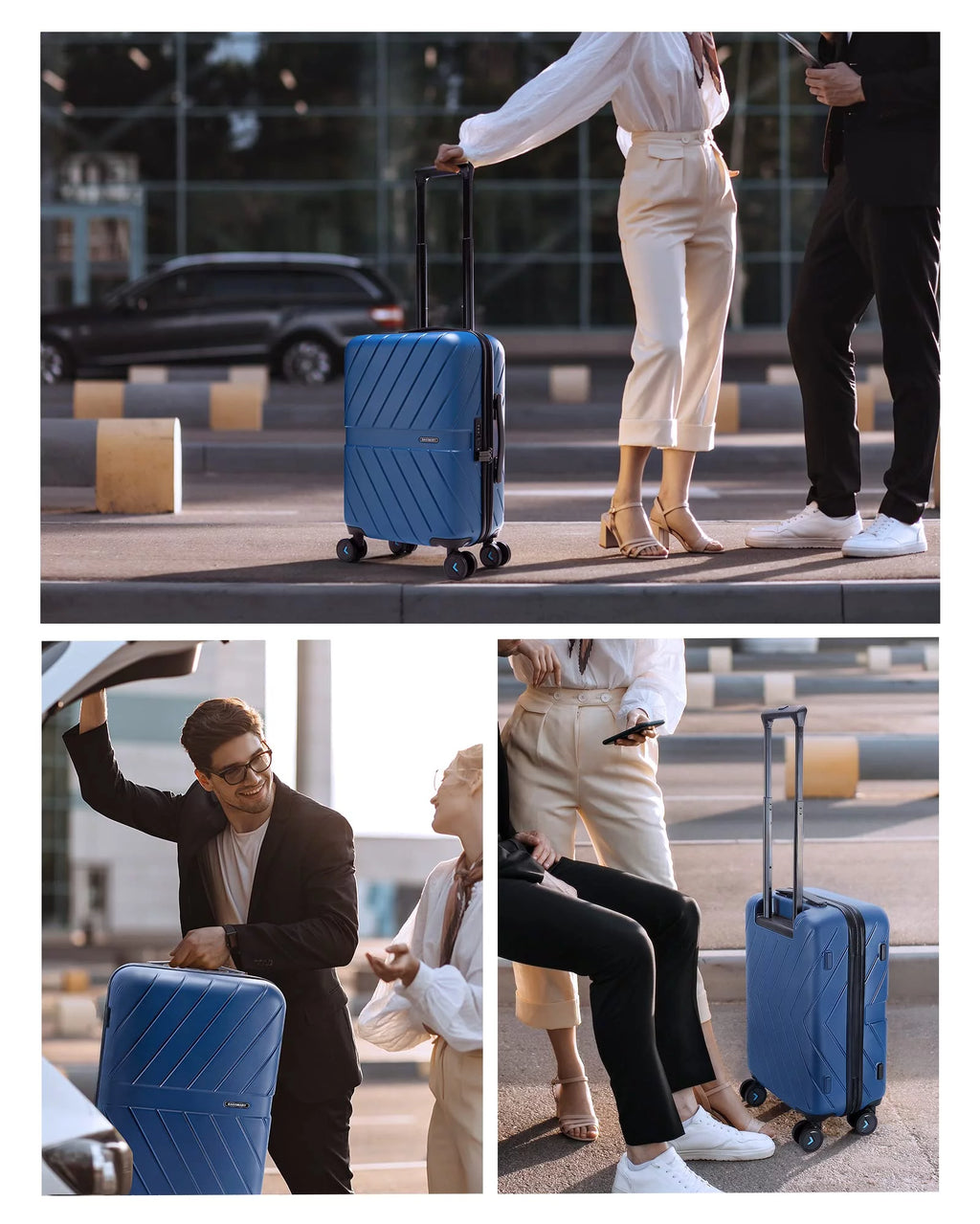 Hardside Carry On Luggage, Lightweight PC Suitcase with Spinner Wheels & TSA Lock M7523