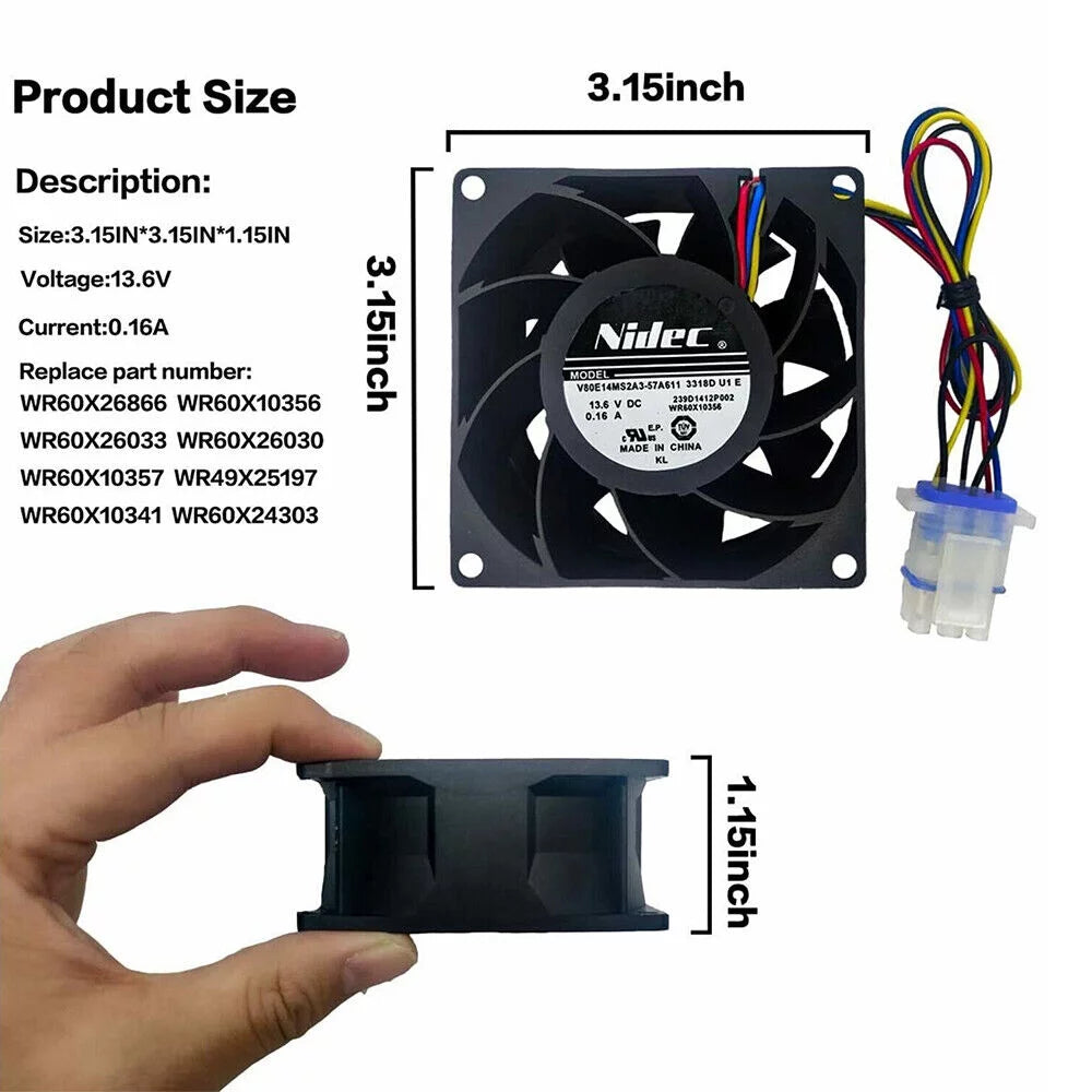 Refrigerator Evaporator Fan Motor E46976